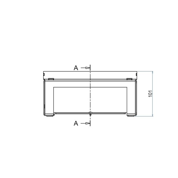 Produktbild UBD 210 209  -  Unterflur-Bodendose UBD 210 inkl. Blinddeckel mit Kante, geschlossen, und 15mm Vertiefung